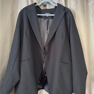 Torrid Black Studio Classic Tailored Twill Blazer